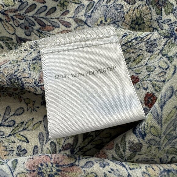 Rose & Olive Blouse Size 1X Floral Print Pintuck Cottagecore Boho V Neck - Picture 8 of 11